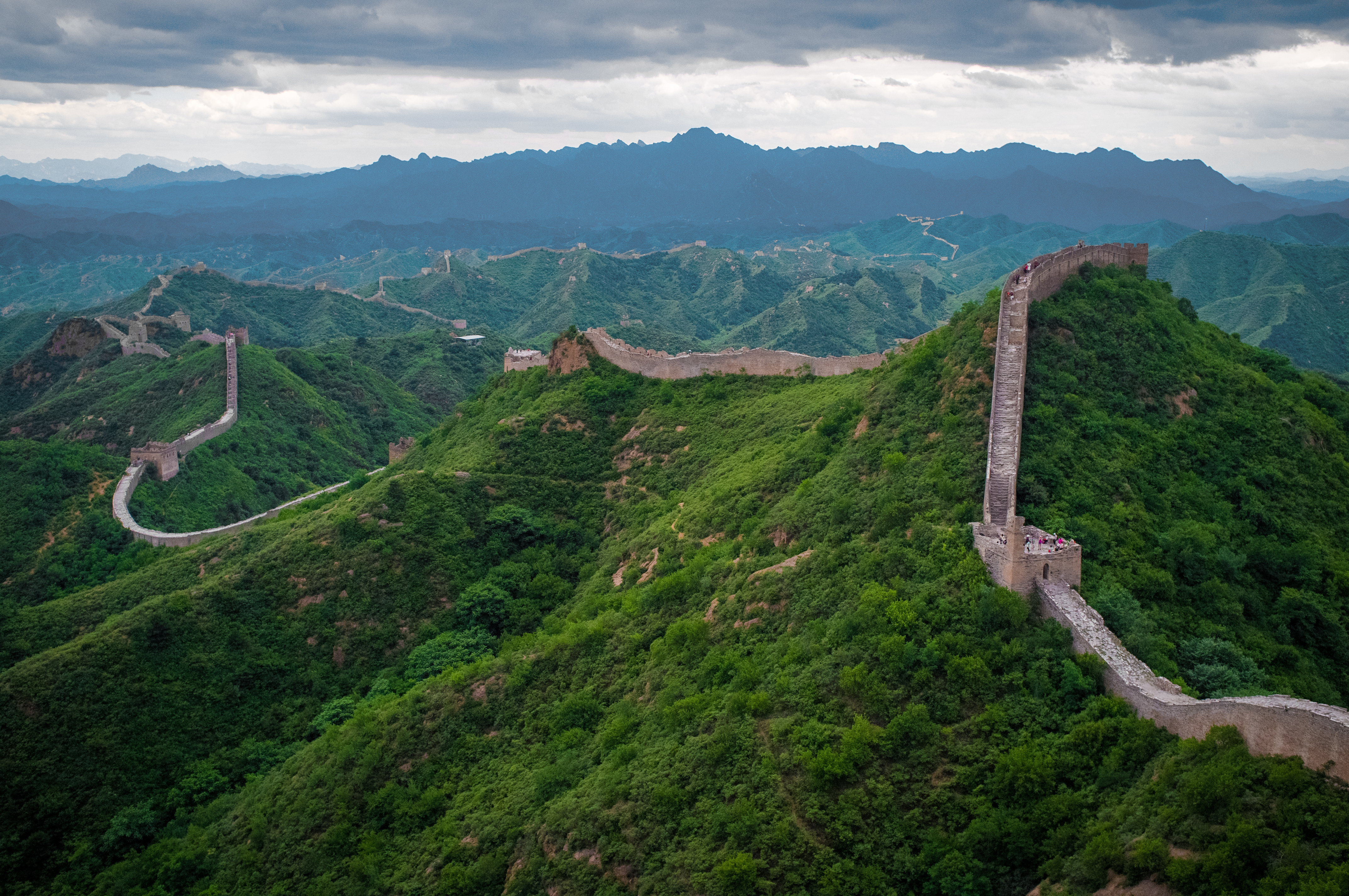 Aerial view of the Great Wall of China