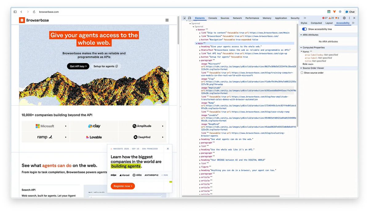 Browser accessibility tree example